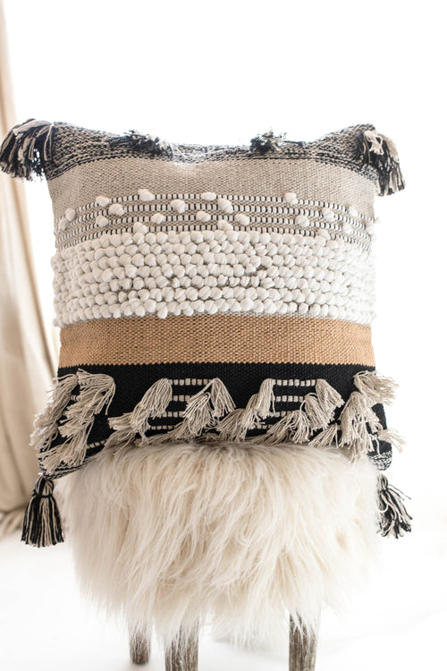 Bohemian Pillow Cover with Tassel