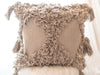 Toffee Brown  Tassel Pillow Cover with Fringe