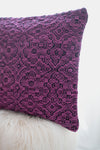 Textured Plum Purple Woven Pillow Cover-PILLOWS-BRAIDED CROWN