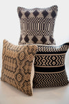 black and beige pillow cover