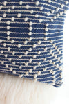 Geometric Indigo Throw Pillow Cover-PILLOWS-BRAIDED CROWN