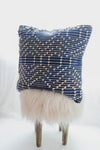 Geometric Indigo Throw Pillow Cover-PILLOWS-BRAIDED CROWN