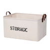 CANVAS STORAGE BASKET-Canvas Basket-BRAIDED CROWN