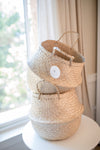 NATURAL BELLY BASKET FOR PLANTERS-BELLY BASKETS-BRAIDED CROWN