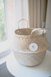 NATURAL BELLY BASKET FOR PLANTERS-BELLY BASKETS-BRAIDED CROWN