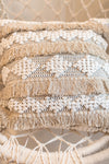 SAHARA WOVEN BEIGE AND WHITE PILLOW COVER-PILLOWS-BRAIDED CROWN