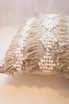 SAHARA WOVEN BEIGE AND WHITE PILLOW COVER-PILLOWS-BRAIDED CROWN